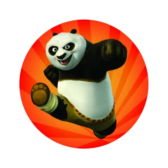 Painel De Festa Redondo Sublimado Veste Fácil 1,50x1,50cm - Kung Fu Panda
