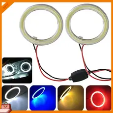 EDGward15.br 2Pcs/Set 9-14V COB LED Angel Eyes Car Auto Vehicle Rings Head Light Bulb Lamp