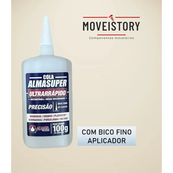 Cola almasuper ultrarrápida 100g com bico fino