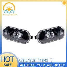 2Pcs Marcador Lateral Do Carro Luz De Advertência De Mudança De Direcção Preta Para MK4 Golf Jetta Bora , B5/B5.5 Passat , Beetle