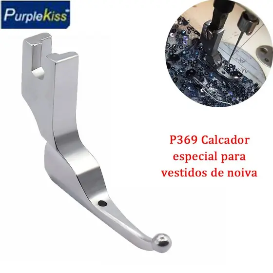 【Promoção】P369 Calcador Para Costura De Vestidos De Casamento/Roupas Da Moda , De Lantejoulas Com Contas Cruzadas