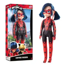Boneca Ladybug Músical 45cm Miraculous Baby Brink Vermelho