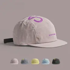 Boné Masculino Aba Curta Five Panel Bordado Letras Malha Corrida Camping Ciclismo Moda Diário Verão Feminino Chapéu