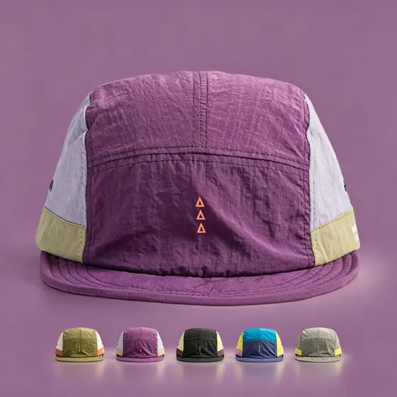 Boné Five Panel Aba Curta Bordado Nylon Malha Corrida Praia Ciclismo Moda Camping Masculino Feminino Chapéu