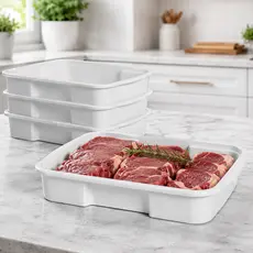 Kit Bandejas Empilhável 6 Litros Congelados Carnes Churrasco Salgados