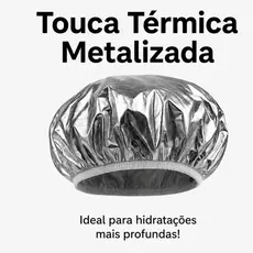 Touca Térmica Metalizada Alumínio Para Hidratação Capilar Tratamento Cabelos