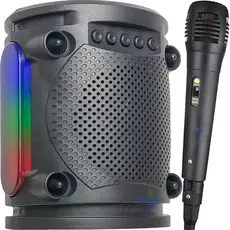 Caixa de Som com Microfone Caixinha Bluetooth Potente Portatil Karaoke Amplificada