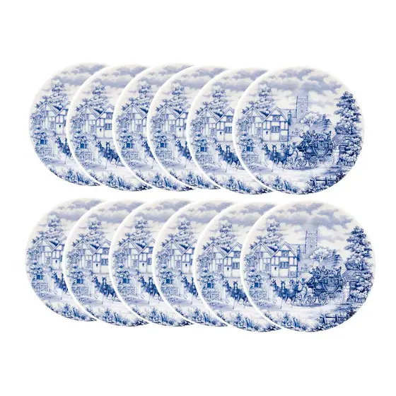 Prato de Sobremesa Cerâmica 18cm Donna Cena Inglesa 12 Unidades – Biona
