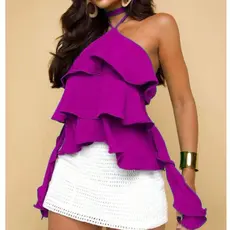 Blusa Tecido Duna 3 Babados Tendencia 2024