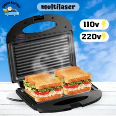 Sanduicheira e Grill Eletrica 750w Antiaderente Multilaser 110v / 127v / 220v Preta