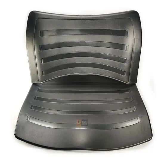 Kit Assento/encosto Em Plastico Preto Masticmol Iso Polipropileno