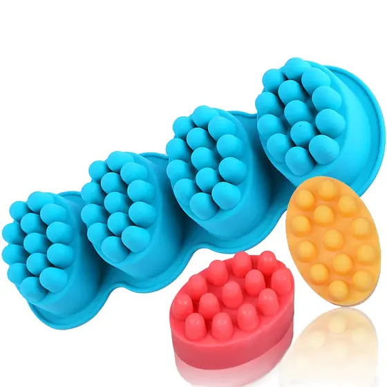 Forma de Silicone Para Sabonete Artesanal Massageadora 3d