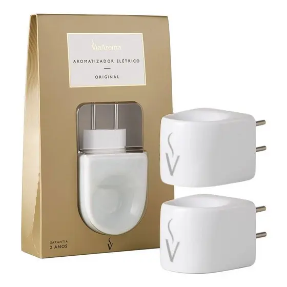 Kit 2 Aromatizador Elétrico Porcelana Via Aroma