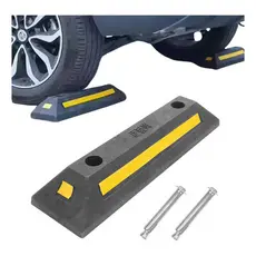 Bate Rodas Limitador De Vaga Estacionamento 54cm Faixa Refletivo Condomínios Garagem Residencia Comercio Bucha Parafuso