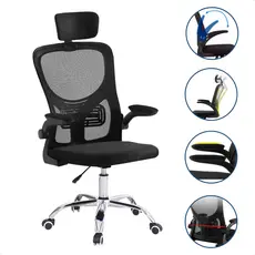 Cadeira Escritório Presidente Executiva Ergonômica Giratória Tela Mesh Home Office 150kg Encosto Cabeça Confortável