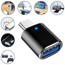 Adaptador OTG USB 3.0 Tipo C Conversor Dados Celular Tablet Notebook Pendrive Teclado Mouse Transferência Rápida Premium