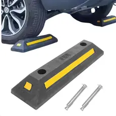 Limitador Vaga Estacionamento Bate Roda Garagem 54cm Segregador Refletivo Sinalização Resistente Fixação Bucha Premium