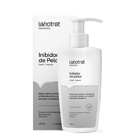 Inibidor De Pelos Facial e Corporal Dermoskin 140ml Labotrat