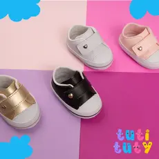 Tênis bebe menina velcro macio