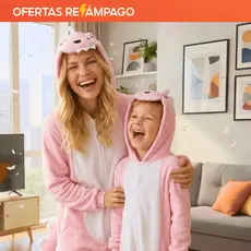 PIJAMA MACACAO DINOSSAURO ROSA PELUCIA PLUSH PREMIUM