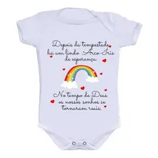 Body Bebê Personalizado Divertido Bebê Lindo Arco Íris