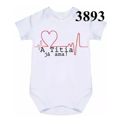Roupa Body Bebê Titia Já Ama Cód 3893