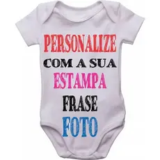 1 Body Bebê Infantil Personalizado Com Nome Frase Estampa