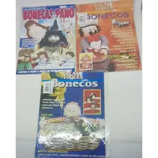 Kit com 3 Revistas BONECAS DE PANO. Ano 1 nr 02, 07 e 59