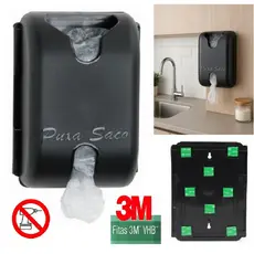 Puxa Saco Sacolas plásticas PRETO Fixação Fita 3M