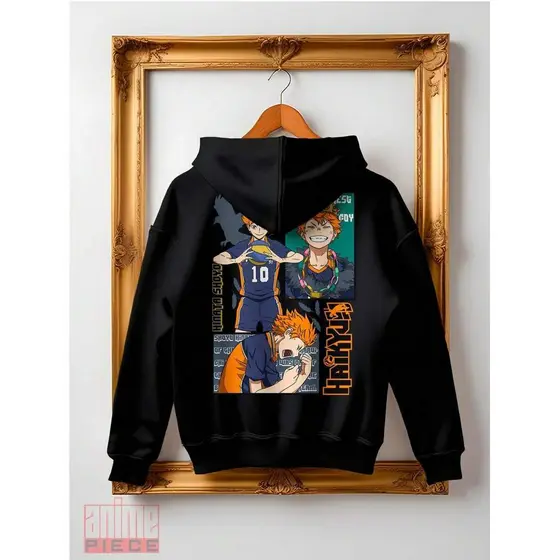 Blusa De Frio Moletom Canguru Anime Geek Shoyo Karasuno Hinata Haikyuu Mangá