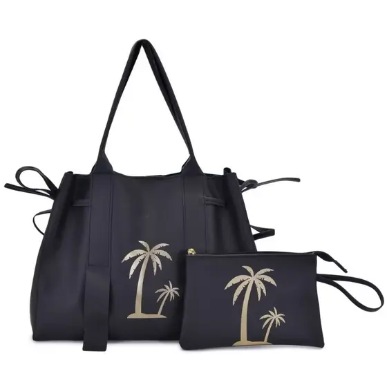 Bolsa Feminina De Praia Silicone Impermeável Com Necessaire