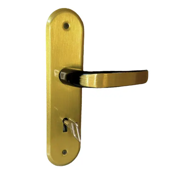 Fechadura de Porta Interna Quarto Stilo Bronze Dourada MGM 2 Chaves 474