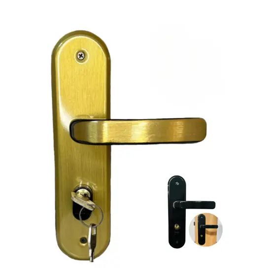 Fechadura de Porta de Casa Stilo Residencial Externa Sala Cozinha Bronze Dourada Preta 2 chaves MGM