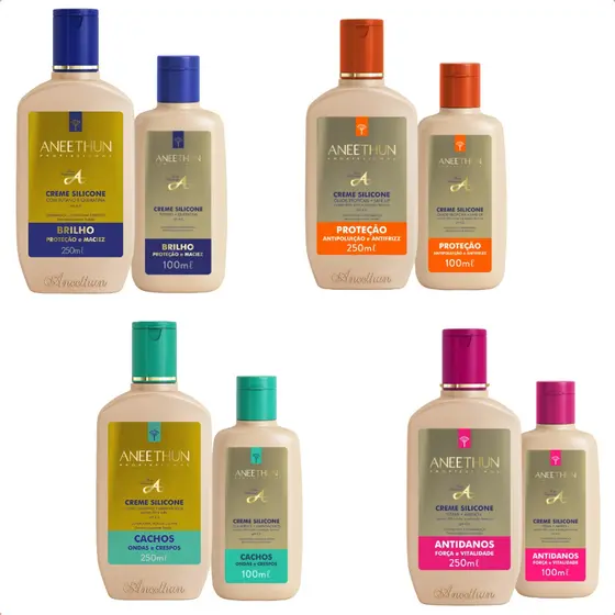 Cremes de Silicone Linha A Aneethun 100ml e 250ml
