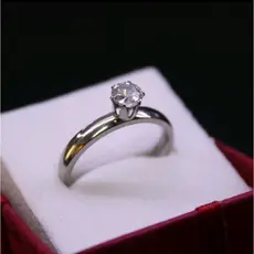 Anel Aço Inoxidável Solitário Prata Pedra Zircônia 3mm