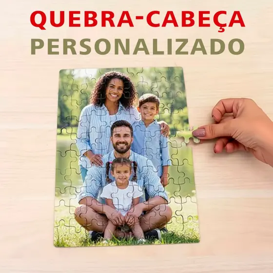Quebra cabeça personalizado com foto ótimo presente para o dia dos pais