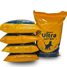 Areia Biodegradável Vegetal para Gatos Kit – Natural Alta Absorção e Controle de Odores
