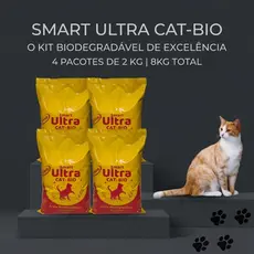 Areia Biodegradável para Gatos 4x2kg – Alta Absorção e Controle de Odores