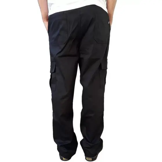 CALÇA CARGO PLUS SIZE SARJA 6 BOLSOS ELÁSTICO NA CINTURA E CORDÃO PREMIUM