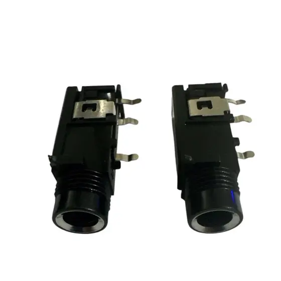 2 Plug Jack P10 / 6.35mm: Conector Fêmea 3 Pinos Mono.