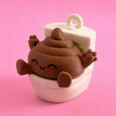 Chaveiro Cocô no Vaso Presente Engraçado e Diferente