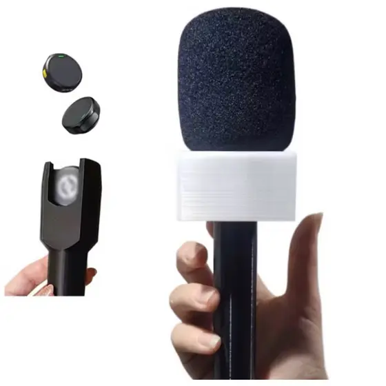 Bastão para Microfone Lapela Redondo Lark M2 Canopla Suporte Adaptador Feito em Impressora 3d