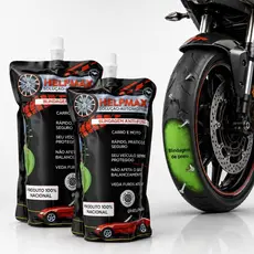 Selante Pneu Anti furo Carro Moto 500ml - C/ Câmara ou Sem - Não Afeta Balanceamento