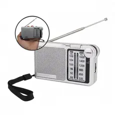 Mini Rádio De Bolso Portátil FM/AM 2 Bandas Retrô Altomex AL-355 (***DISPONÍVEL SOMENTE PRATA)