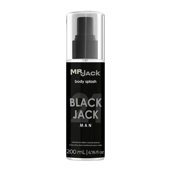 Body Splash Mr. Jack BlackJack 21 Man 200ml Oriental Aromático Cod.90898