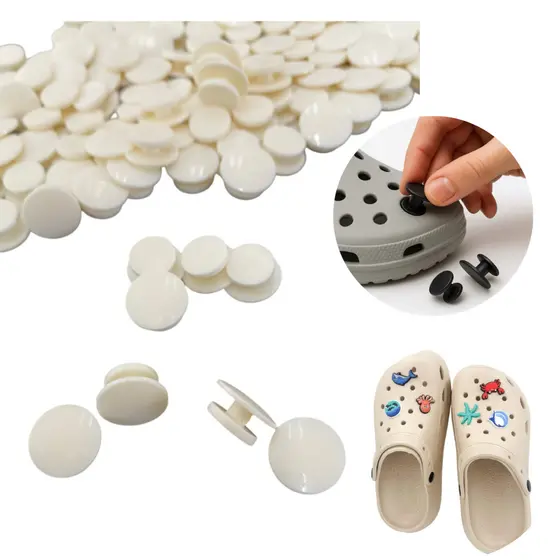 Pin Adaptador de apliques 25/50/ Peças para sandália babuche 13mm em plástico