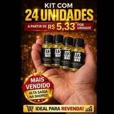 Óleo para Barba e Cabelo Argan 7ml Its Man | Toque Seco | Kit 24 Unidades para Revenda