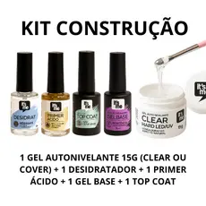 Kit Preparadores Unhas Gel Acrigel Profissional Completo Primer Desidratador Prep Top Coat