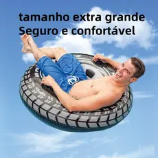 Bóia inflável Pneu de Caminhão  Com 2 corrimãos 90cm/100cm/120cm