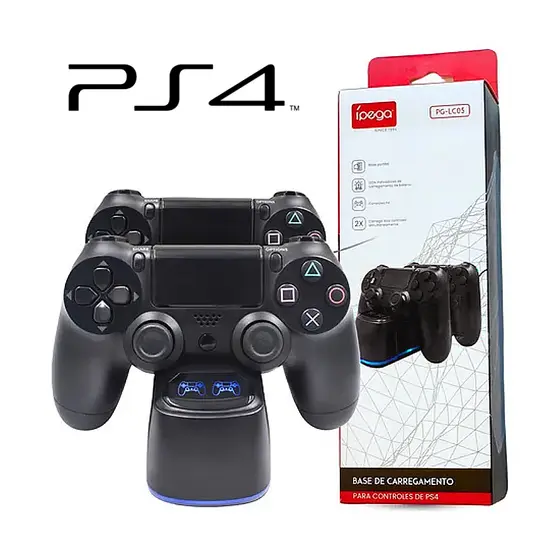 Base Carregador Duplo Para Controle Ps4 - Ipega